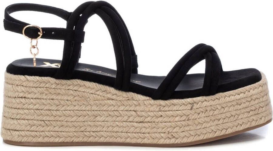 XTI Plateau Sandalen Black Dames