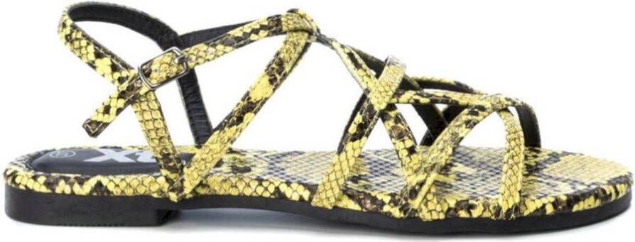 XTI Enkelband Sandalen voor Vrouwen Yellow Dames