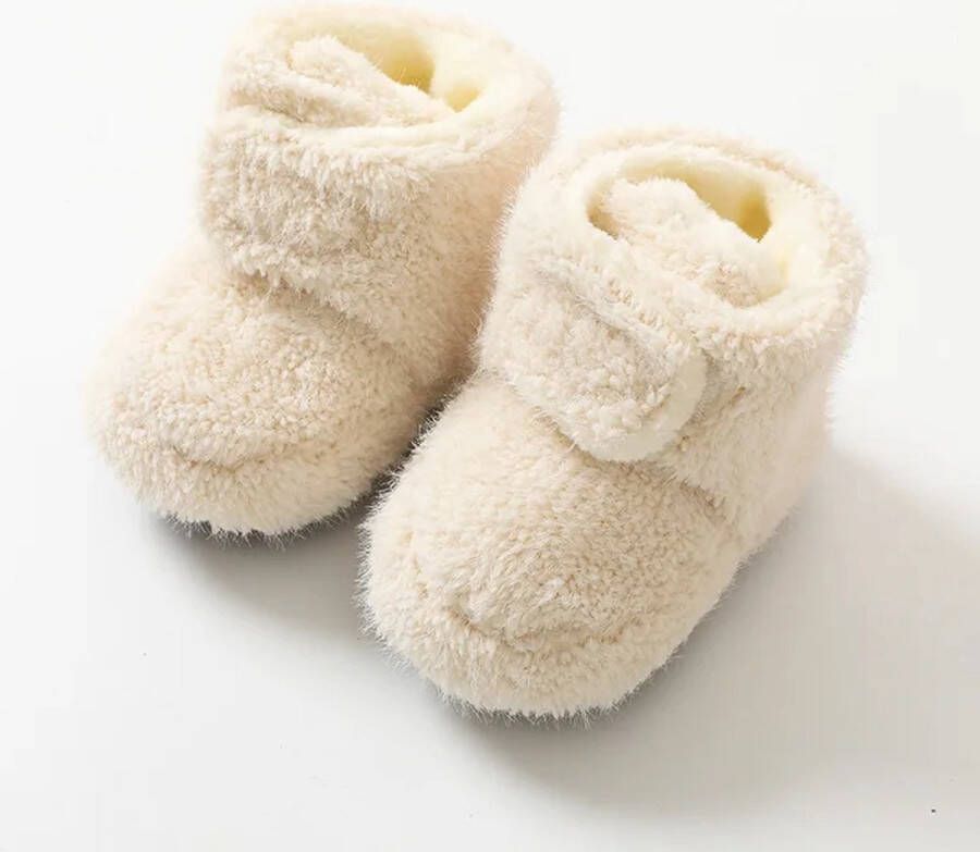 Ychee Winter Fleece Baby Slofjes Unisex Anti Slip Warm Zacht Knus Winter Wit
