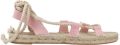 Yellow Platte sandalen voor vrouwen - Roze