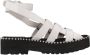 Yellow Stijlvolle platte sandalen van varkensleer - Thumbnail 1