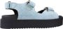 Yellow Gewatteerde Platte Sandalen - Thumbnail 1