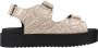 Yellow Gewatteerde Platte Sandalen - Thumbnail 1