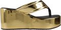 Yellow Platform Wedge Sandalen - Geel