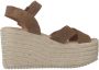 Yellow Gekruiste Banden Sleehak Sandalen - Thumbnail 1