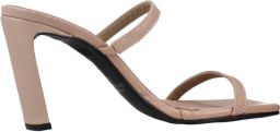 Yellow Roze Heeled Mules met Tiras