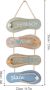 Yiya Nautische strand slipper decoratie slipper muur orna t hangende schoen slippers decoratie wanddecoratie deur hangende orna t strand thema wooncultuur grijs blauw - Thumbnail 1