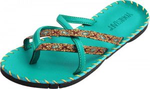 Yogistar Yoga Sandalen turkoois 35 Slippers
