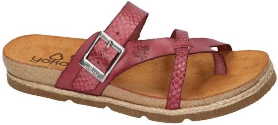 Yokono -Dames bordeaux slippers & muiltjes