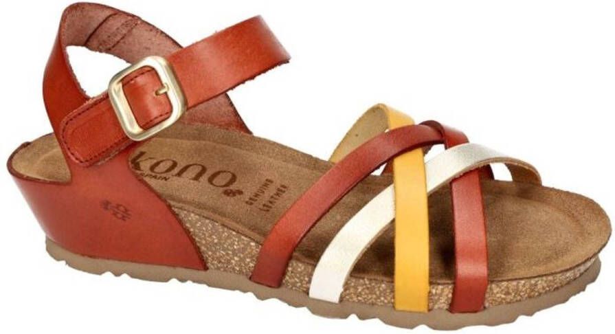 Yokono -Dames cogna caramel sandalen