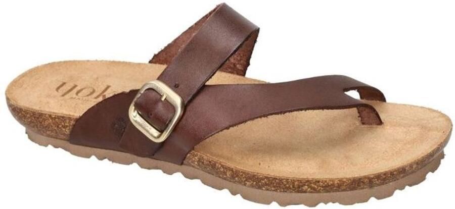 Yokono -Dames bruin donker slippers & muiltjes