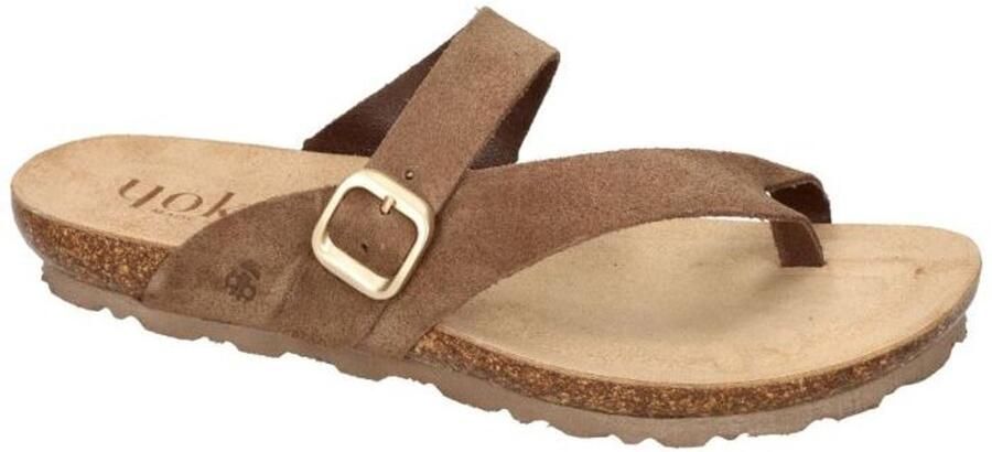 Yokono -Dames bruin donker slippers & muiltjes