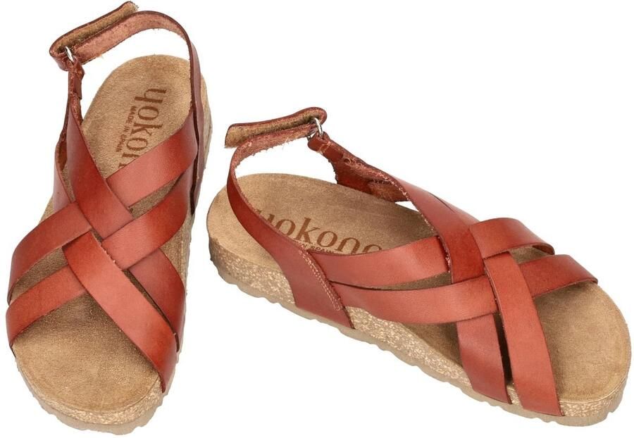 Yokono -Dames cogna caramel sandalen