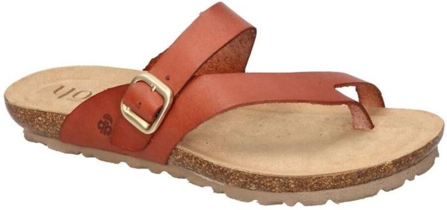 Yokono -Dames cogna caramel slippers & muiltjes