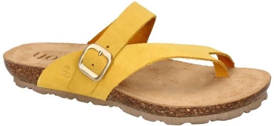 Yokono -Dames geel mosterd slippers & muiltjes