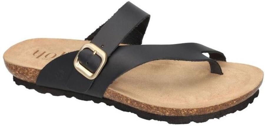 Yokono -Dames zwart slippers & muiltjes