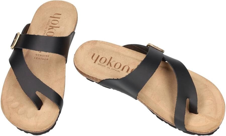 Yokono -Dames zwart slippers & muiltjes