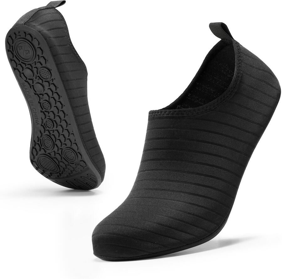 YONO Waterschoenen voor Volwassenen Anti-Slip Zwemschoenen en Zwart