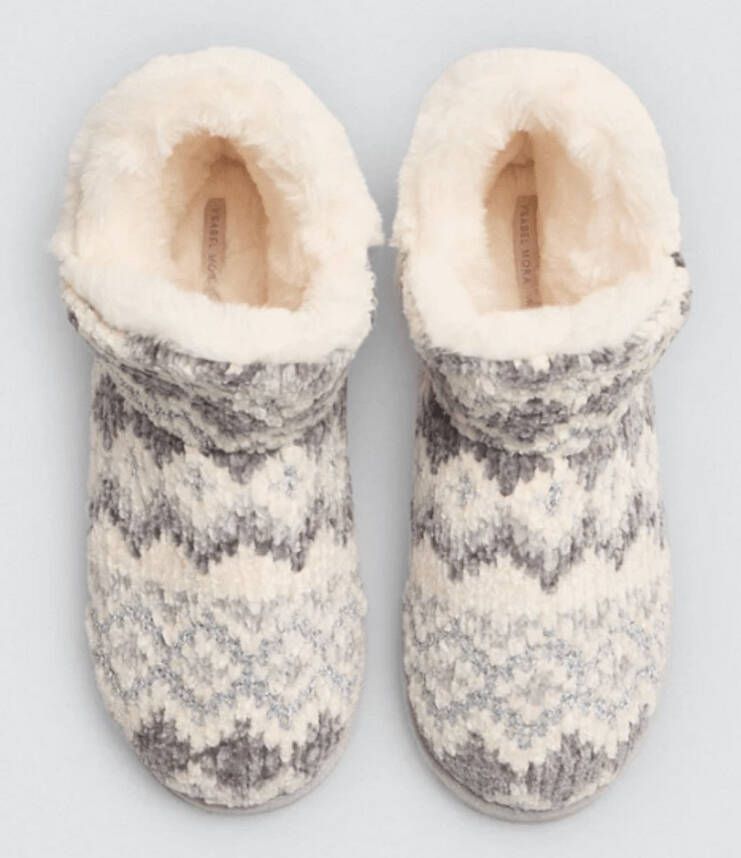 Ysabel Mora Dames Pantoffel Hoog Grau