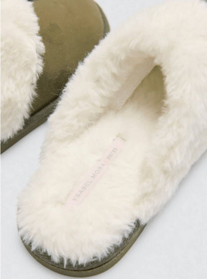 Ysabel Mora Dames Pantoffel Laurel Green Groen