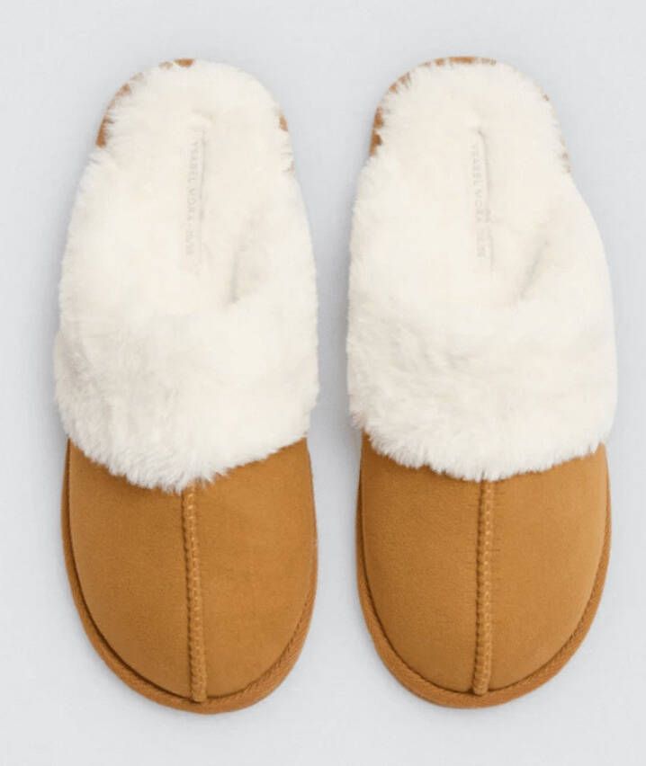 Ysabel Mora Dames Pantoffel Toffee Bruin