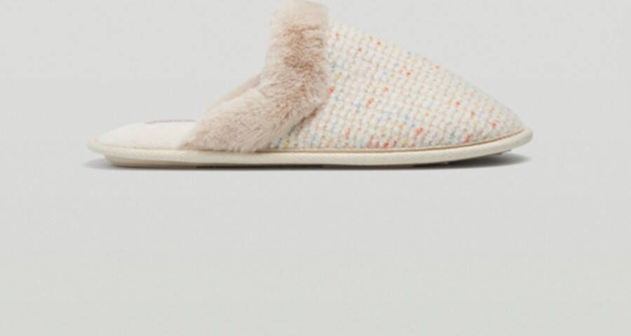Ysabel Mora Dames sloffen extra warm vanille kwaliteit YM
