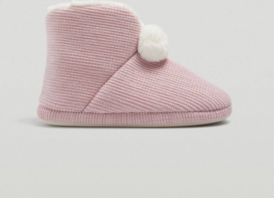 Ysabel Mora Dames sloffen hoog model extra warm roze kwaliteit YM