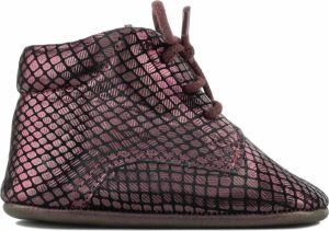 Yucco Kids Little one Babyslofjes Instappers Leer Paars Zwart t m
