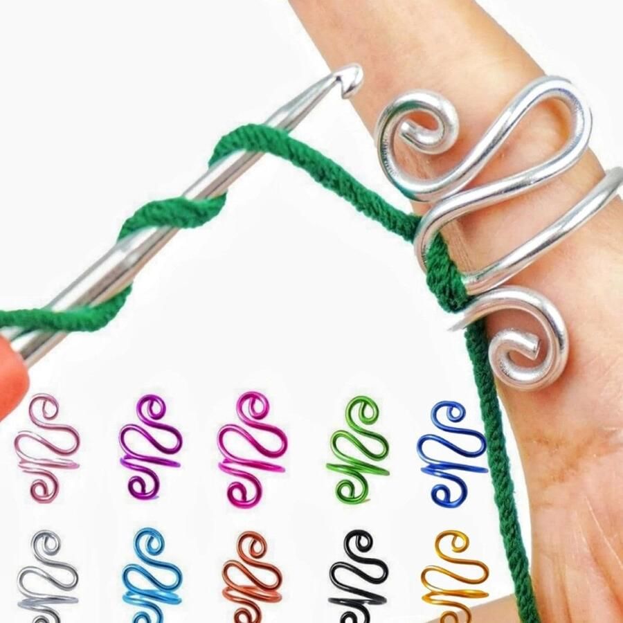 ZEACCT Allecto Haakspanningringen Verstelbare haakringen Multi-Colour Open garenhouder Breien en haken Geschikt voor dekens sloffen wanten