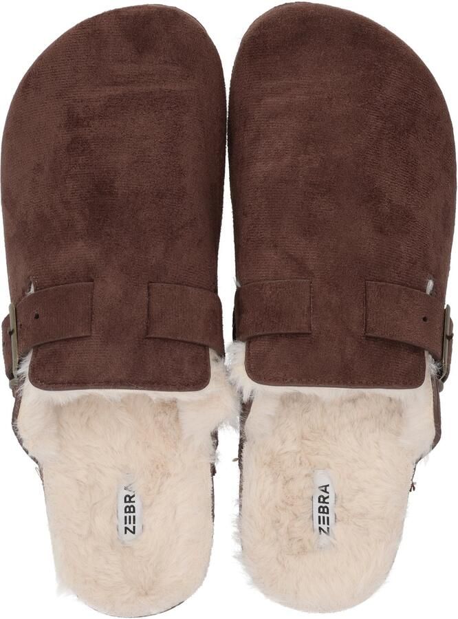 Zebra Trends Winter Classics Clog Pantoffels 38-39 Donkerbruin