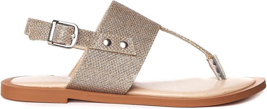 ZELLINI Metallic zilveren sandalen zilver