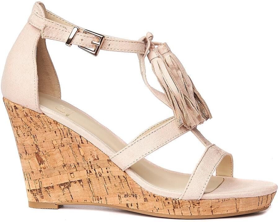 ZELLINI Plateausandalen naakt