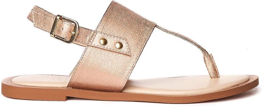 ZELLINI Roze gouden sandalen roze