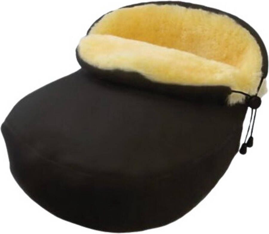 Zenique Voetenwarmer voetenzak lamsvel binnenkant voor warme voeten kleur zwart