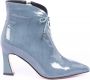 Zerba Dames Enkellaarzen Blauw Leer Monteparano - Thumbnail 3