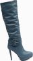 Zerba Dames Laarzen Blauw Grijs Leer Lazzara - Thumbnail 2