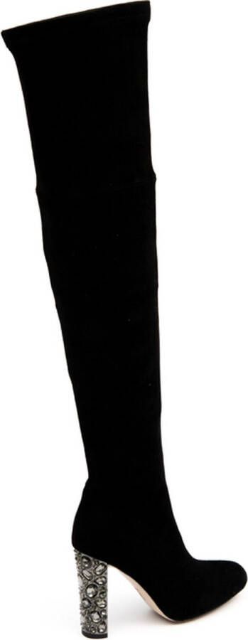 Zerba Dames Laarzen Zwart Nubuck Leer Spazzate - Foto 3