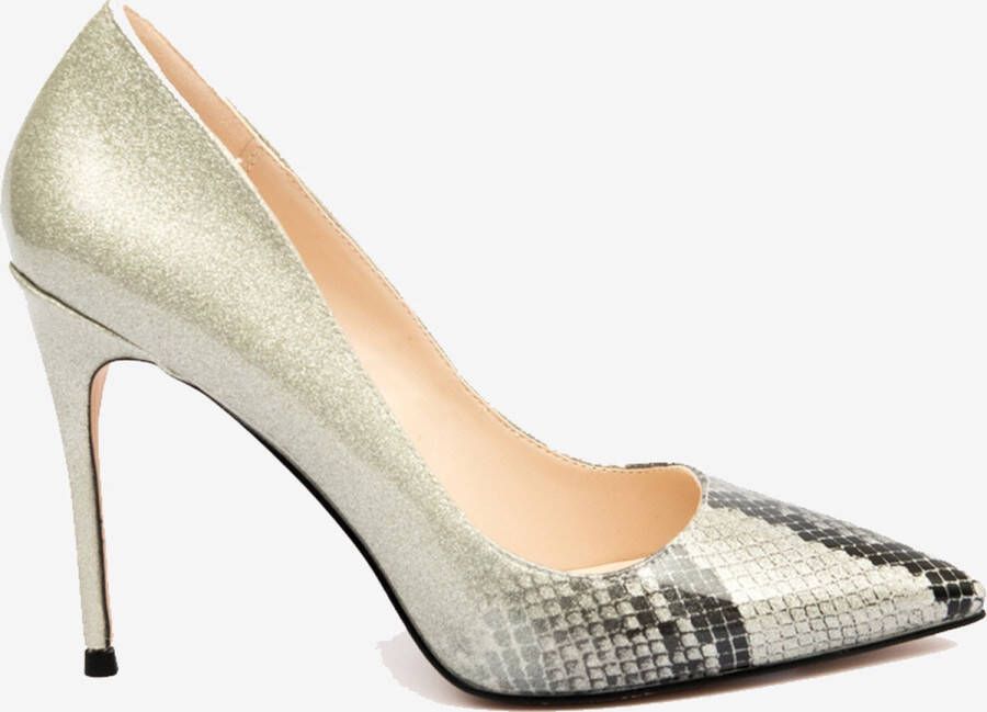 Zerba Dames Pumps Grijs Leer Montecatini