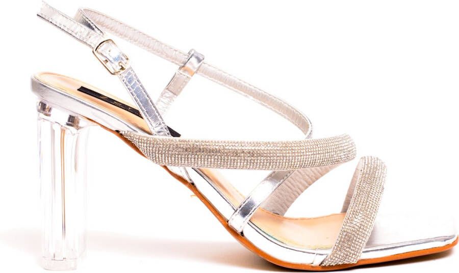 Zerba Dames Pumps Zilver Leer Stragazo