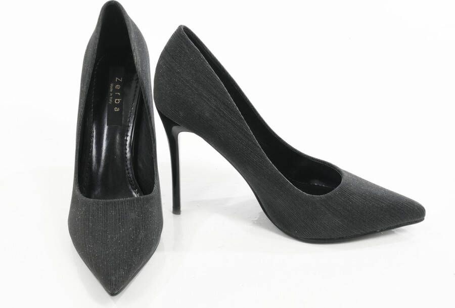 Zerba Dames Pumps Zwart Leer -Enziano