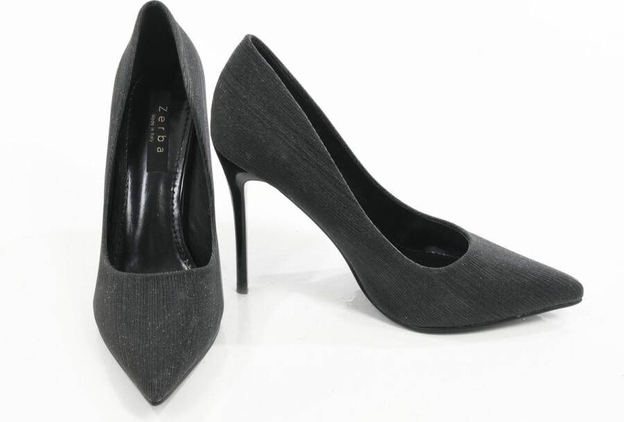 Zerba Dames Pumps Zwart Leer Manziana