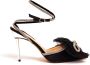 Zerba Dames Pumps Sandalen Zwart Leer Averar - Thumbnail 5