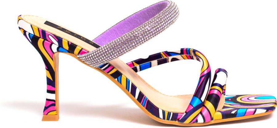 Zerba Dames Sandalen Muiltjes Multicolor Zijde Amalfi - Foto 6