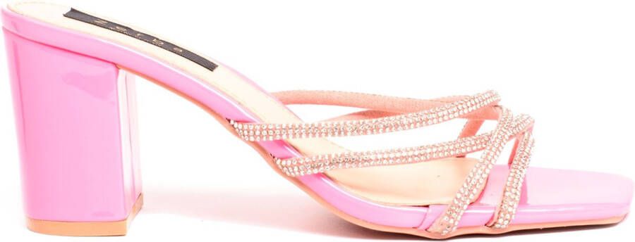 Zerba Dames Sandalen Muiltjes Roze Leer Mazzini
