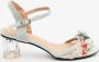 Zerba Dames Sandalen Muiltjes Multicolor Zijde Amalfi - Thumbnail 1