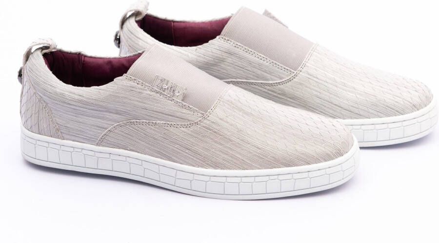 Zerba Heren Sneakers Licht Grijs Leer Averia