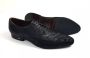 Zerba Heren Sneakers Veterschoenen Blauw Zwart Leer Sarzana - Thumbnail 6