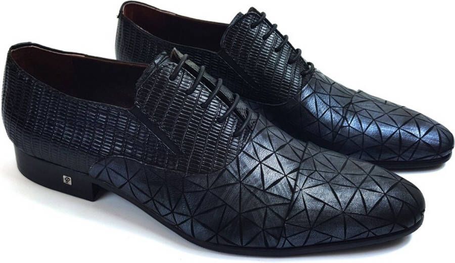 Zerba Mannen Veterschoen Zwart Kalfsleer Bergotto - Foto 2