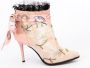 Zerba Dames Enkellaarzen Parel Blauw Leer Apua - Thumbnail 4