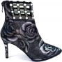 Zerba Dames Enkellaarzen Zwart Nubuck Leer Limena - Thumbnail 1